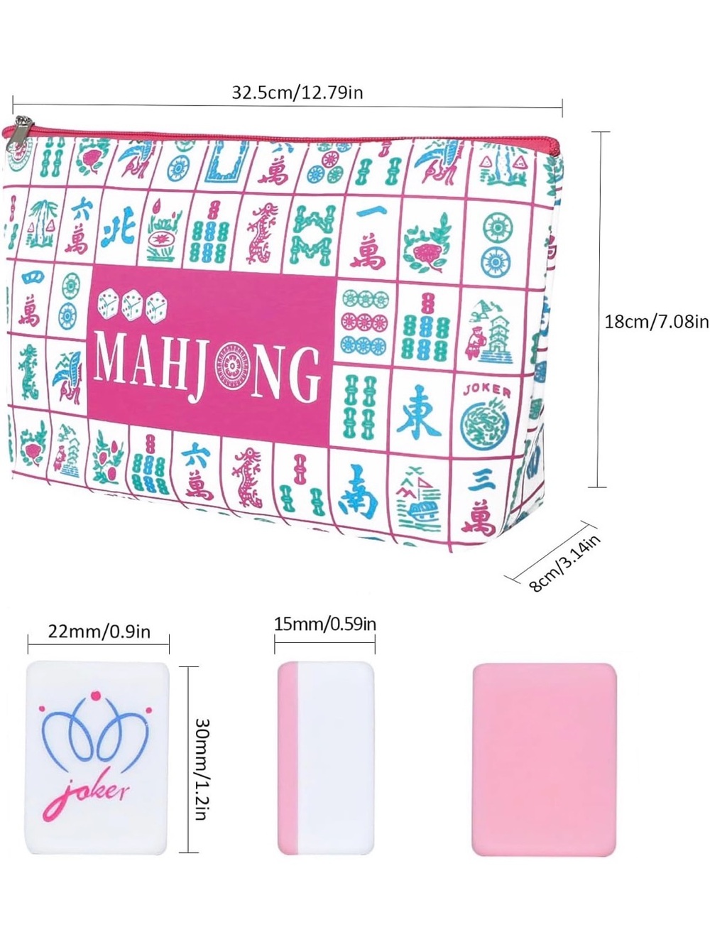 American Mahjong Tile Set - Multi-Color Designs - Picture 2 of 15